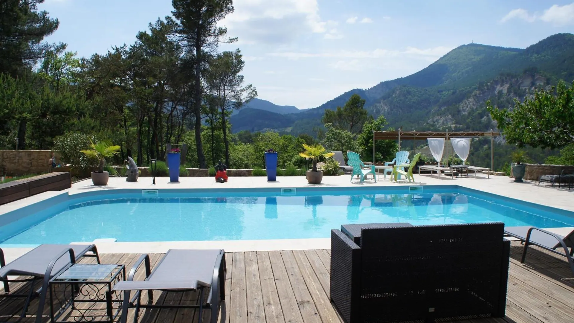 Mas Des Collines Chambre De Charme Avec Vue Et Piscine Châteauneuf-de-Bordette Panzió